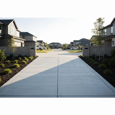 Concrete driveway example