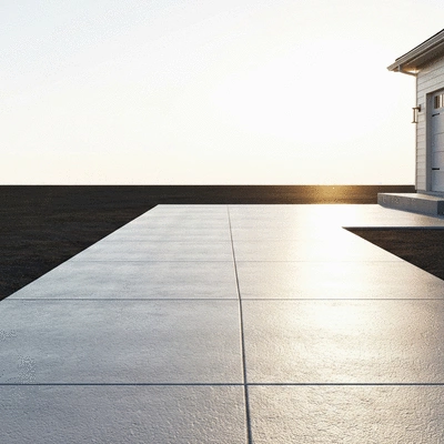 Concrete driveway installation