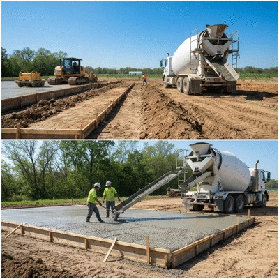 House slab construction overview