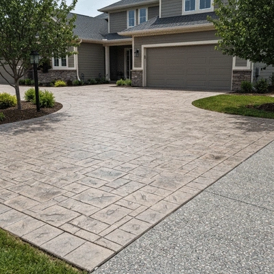 Decorative concrete driveway options
