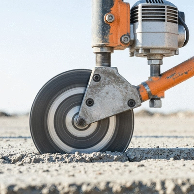 Concrete cutting tools in action