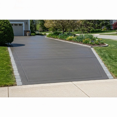 Concrete driveway installation