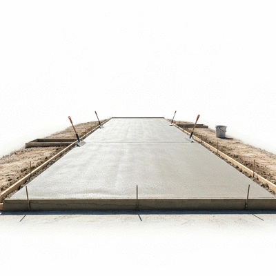 Concrete driveway installation process