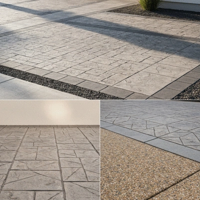 Decorative concrete driveway options
