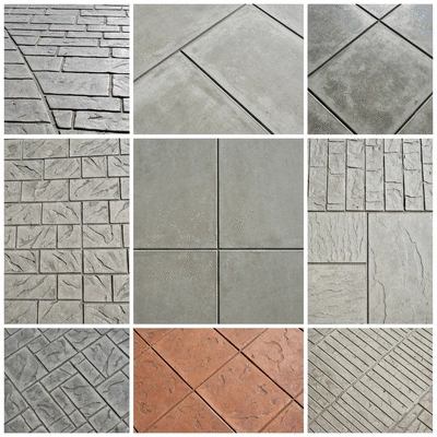 Decorative concrete textures in various applications